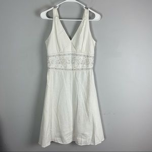 Bisou Bisou linen blend sun dress embroidered